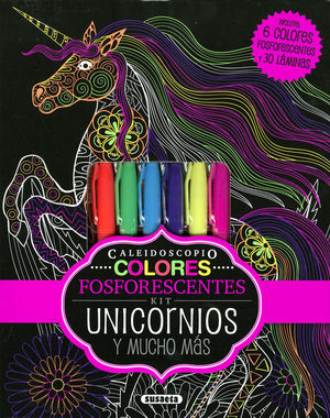 CALEIDOSCOPIO COLORES FLUORESCENTES KIT UNICORNIOS Y MUCHO MS