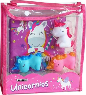 UNICORNIOS - SET LIBRO Y JUGUETES BAERA