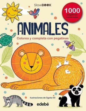 ANIMALES. COLOREA Y COMPLETA CON PEGATINAS NUMERADAS