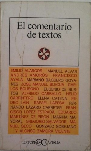 EL COMENTARIO DE TEXTOS, I