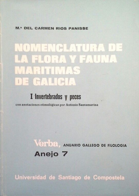VA/7-(T. I) NOMENCLATURA DE LA FLORA Y FAUNA MARTIMAS DE GALICIA