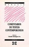 COMENTARIOS DE TEXTOS CONTEMPORANEOS