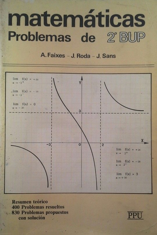 MATEM�TICAS. PROBLEMAS DE 2 BUP