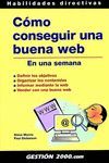 COMO CONSEGUIR UNA BUENA WEB EN UNA SEMANA
