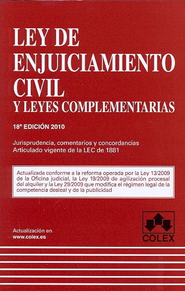 LEY DE ENJUICIAMIENTO CIVIL. 19 EDICI�N 2011