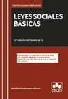 LEYES SOCIALES BASICAS. TEXTO LEGAL BASICO. 12 EDICION 2013