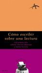 C�MO ESCRIBIR SOBRE UNA LECTURA