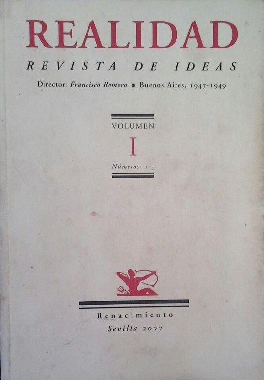 REALIDAD, REVISTA DE IDEAS  VOL. I