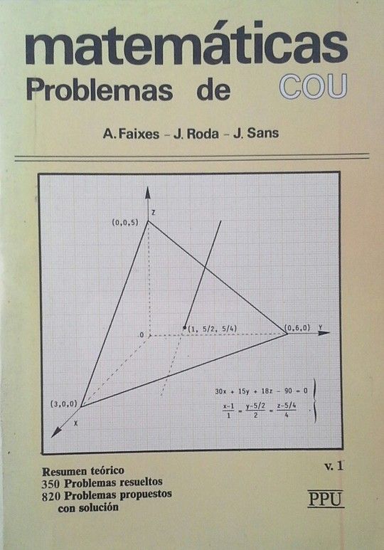 PROBLEMAS MATEMATICAS COU VOL. 1