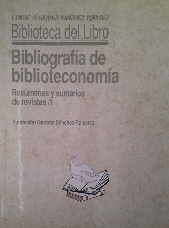 BIBLIOGRAFA DE BIBLIOTECONOMA. (VOL.1)