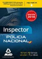 INSPECTOR DE POLICA NACIONAL. TEMARIO VOLUMEN 1 CIENCIAS JURDICAS