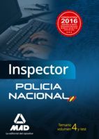 INSPECTOR DE POLICA NACIONAL. TEMARIO VOLUMEN 4 Y TEST