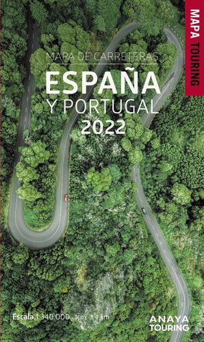MAPA DE CARRETERAS DE ESPAA Y PORTUGAL 2022 1:340.000