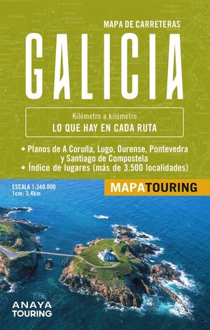 MAPA DE CARRETERAS GALICIA ESCALA 1:340.000