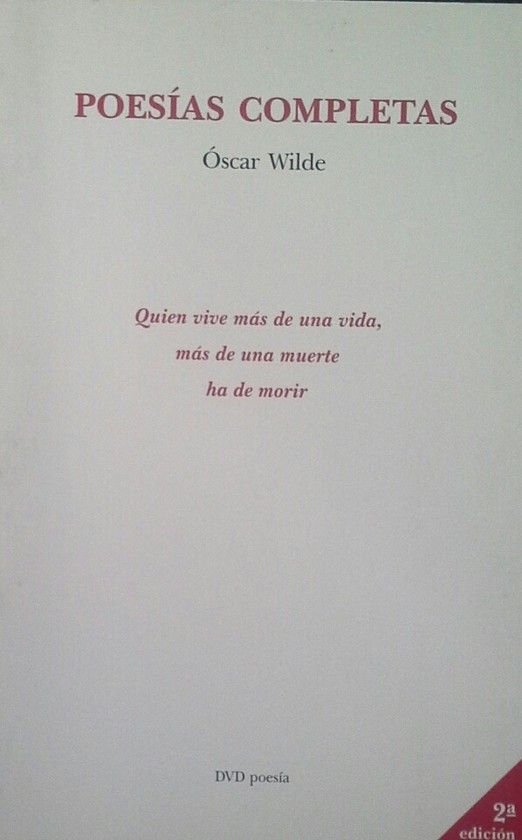 POESIAS COMPLETAS DE OSCAR WILDE