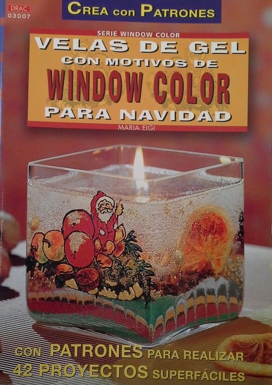 SERIE WINDOW COLOR N 7. VELAS DE GEL WINDOW COLOR PARA NAVIDAD