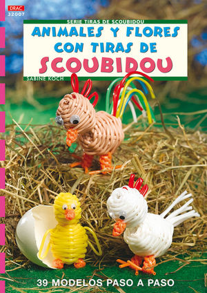 SERIE SCOUBIDOU N 7. ANIMALES Y FLORES CON TIRAS DE SCOUBIDOU