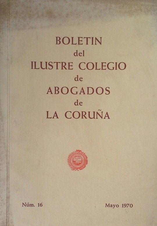 BOLETIN DEL ILUSTRE COLEGIO DE ABOGADOS DE CORU�A N�16