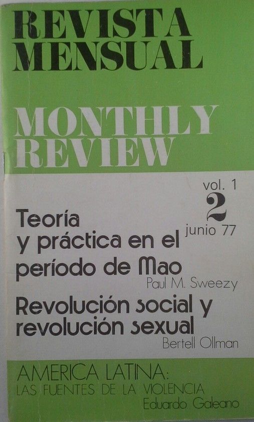 REVISTA MENSUAL MONTHLY REVIEW VOL 1 JUNIO 77