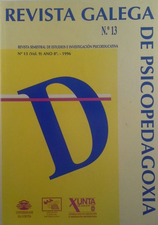 REVISTA GALEGA DE PSICOPEDAGOXIA. REVITA SEMESTRAL DE ESTUDIOS E INVESTIGACION P