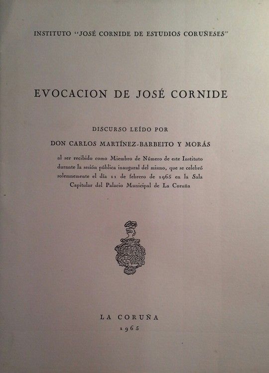 EVOCACION DE JOSE CORNIDE