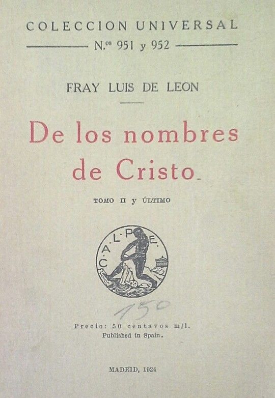 DE LOS NOMBRES DE CRISTO. TOMOS II Y �LTIMO