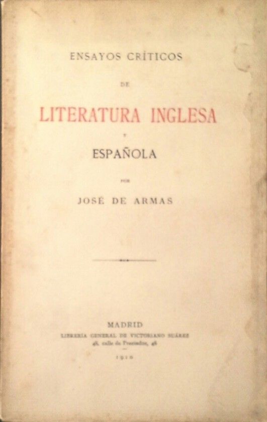 ENSAYOS CRTICOS DE LITERATURA INGLESA Y ESPAOLA