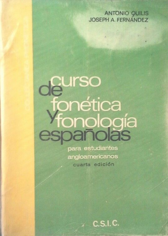 CURSO DE FON�TICA Y FONOLOG�A ESPA�OLAS