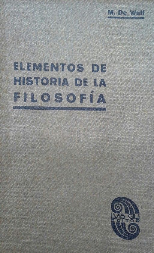 ELEMENTOS DE HISTORIA DE LA FILOSOFIA
