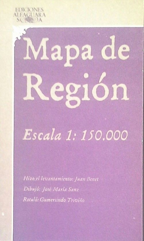 MAPA DE REGI�N. ESCALA 1:150.000