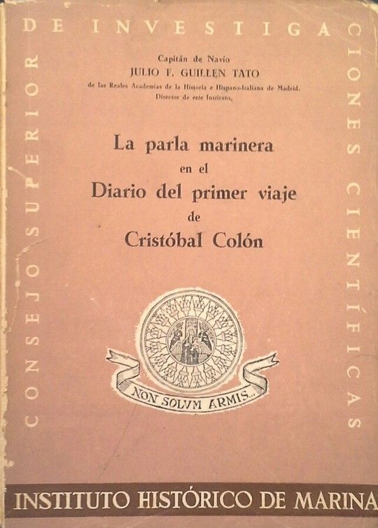 LA PARLA MARINERA EN EL DIARIO DEL PRIMER VIAJE DE CRISTBAL COLN