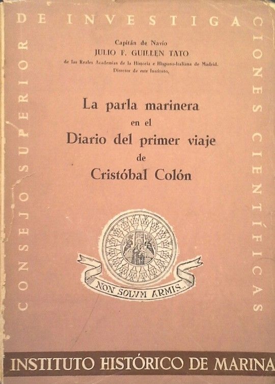 LA PARLA MARINERA EN EL DIARIO DEL PRIMER VIAJE DE CRISTBAL COLN