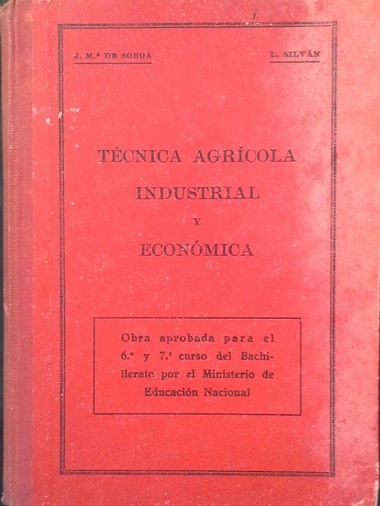 ELEMENTOS DE TECNOLOG�A AGR�COLAA, INDUSTRIAL Y ECON�MICA