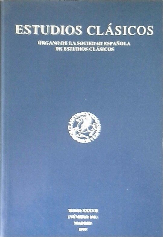ESTUDIOS CL�SICOS TOMO XXXVII (N�MERO 108) - 1995
