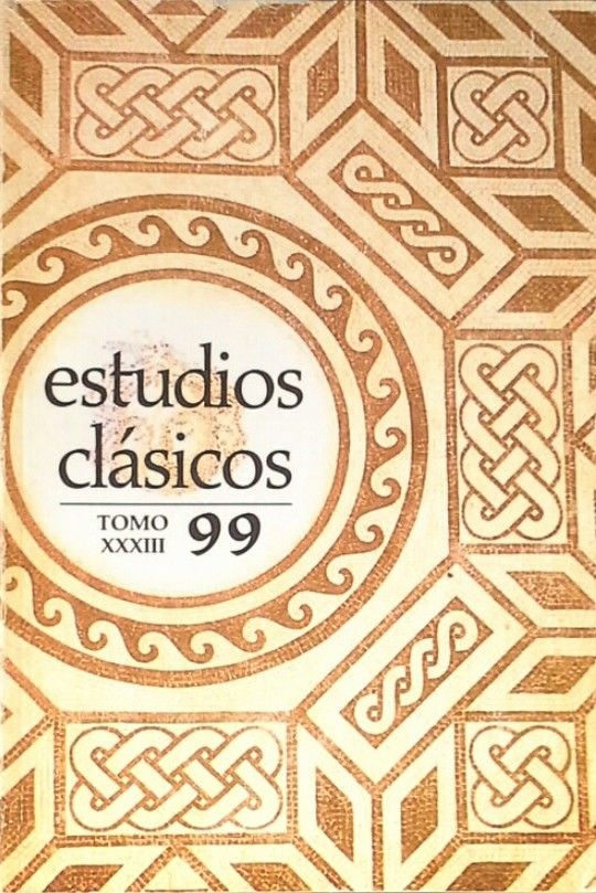 ESTUDIOS CL�SICOS TOMO XXXIII (N�MERO 99) - 1991