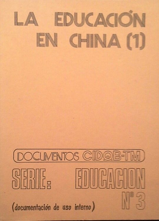 LA EDUCACIN EN CHINA (I)