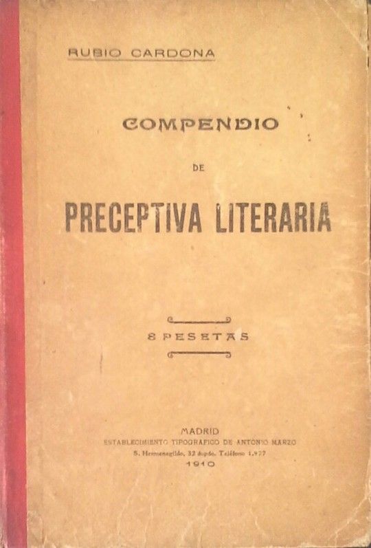 COMPENDIO DE PRECEPTIVA LITERARIA (RET�RICA Y PO�TICA)