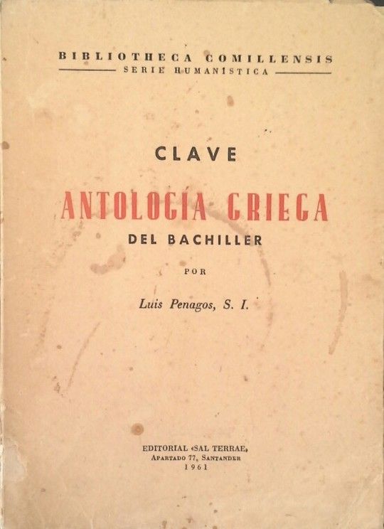 CLAVE - ANTOLOG�A GRIEGA DEL BACHILLER