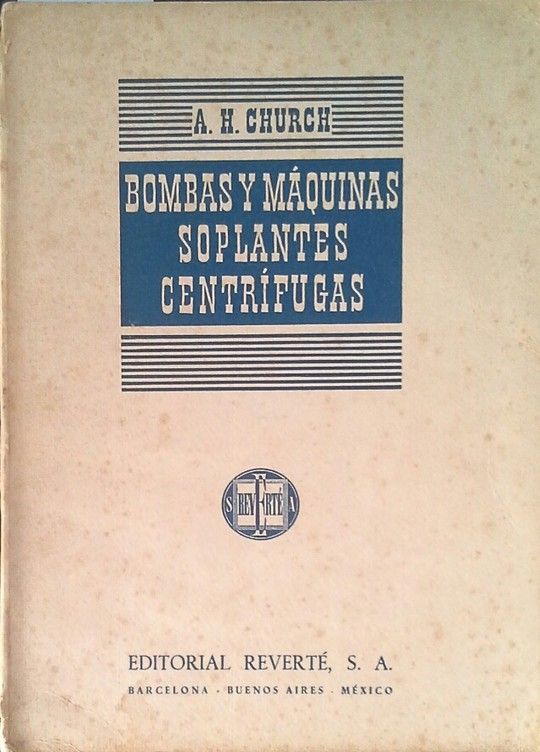 BOMBAS Y MQUINAS SOPLANTES CENTRFUGAS