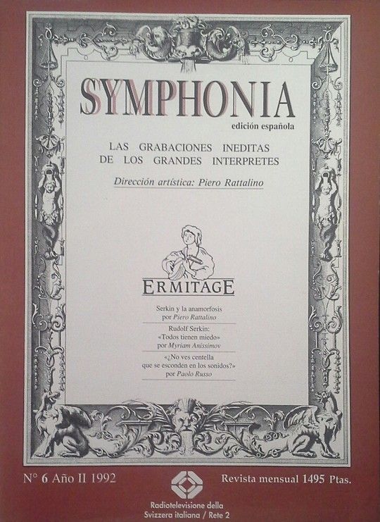 REVISTA SYMPHONIA - EDICI�N ESPA�OLA - N� 6 - A�O II - 1992