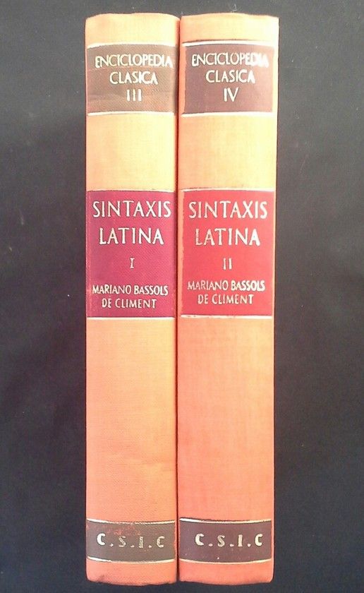 SINTAXIS LATINA - VOLMENES I Y II