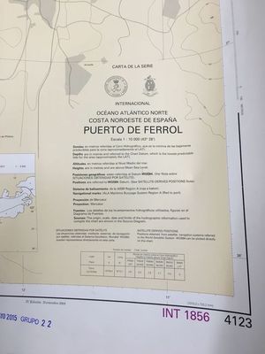 CARTA NAUTICA 4123 PUERTO DE FERROL ESCALA 1:10.000 (43 28')