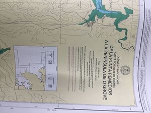 CARTA NAUTICA 415 DE LA PUNTA REMEDIOS A LA PENINSULA DE O GROBE