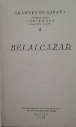 BELALCZAR / GIMNEZ DE QUESADA (ENCUADERNADOS JUNTOS)