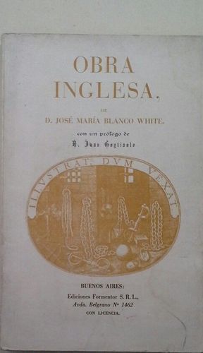 OBRA INGLESA DE DON JOS MARA BLANCO WHITE