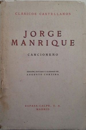 CANCIONERO DE JORGE MANRIQUE