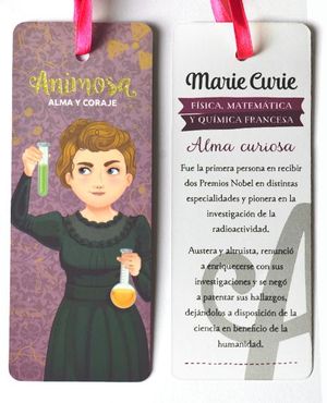 ANIMOSA MARCA-PAGINAS MARIE CURIE BIOGRAFIA CASTELLANO