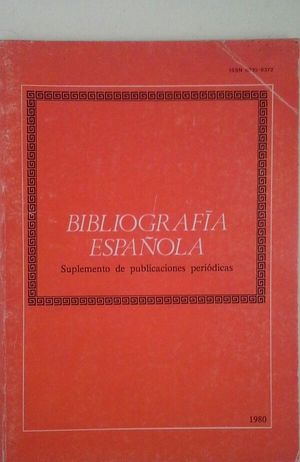 BIBLIOGRAFA ESPAOLA - SUPLEMENTO DE PUBLICACIONES PERIDICAS 1980