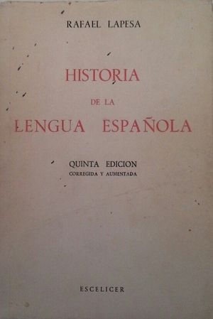 HISTORIA DE LA LENGUA ESPAOLA