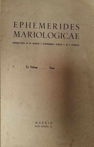 EPHEMERIDES MARIOLOGICAE